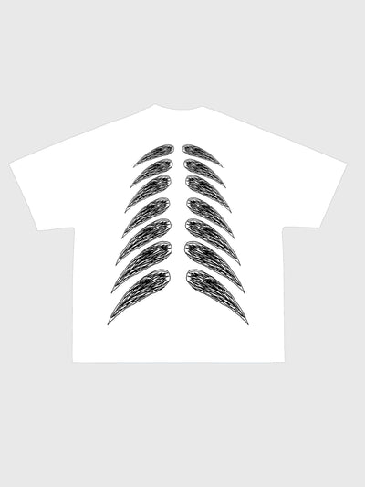 Scribble Tee in White - INKTE